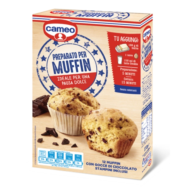 Dr. Oetker Preparato per Muffin con gocce di cioccolato